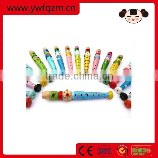 Factory Supply Cheap Colorful Wooden Flute Toy photo-2
