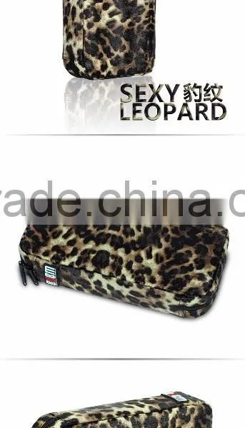 64 Capacity South American Leopard Grain PU Leather Cover CD DVD Bag CD DVD Storage Bag CD-ROM Package Car Disc Package photo-3