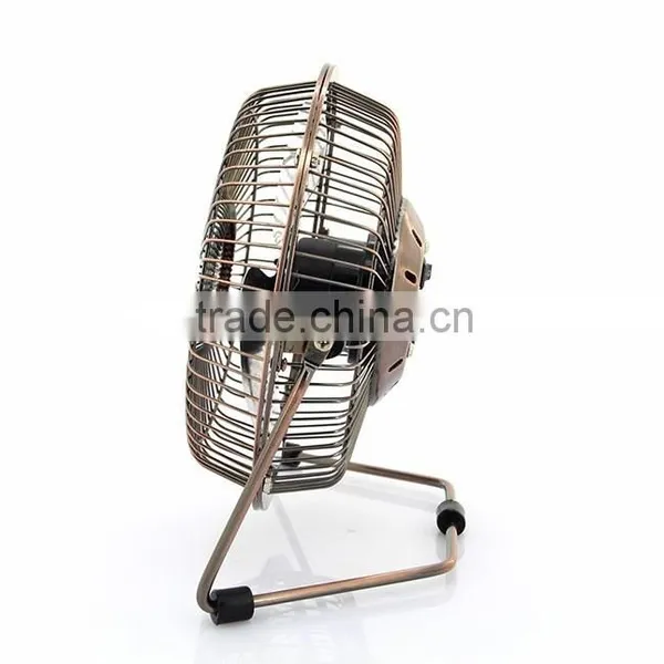 Portable Bronze 6 Inch Metal Mini Fan Usb photo-3