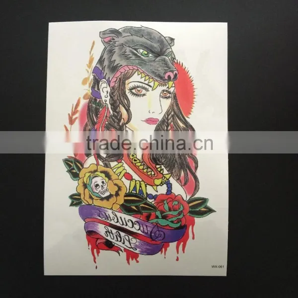 WX- 024 Bad Girl Body Tattoo/ Fake Tattoo Sticker for Beaty Arm photo-5