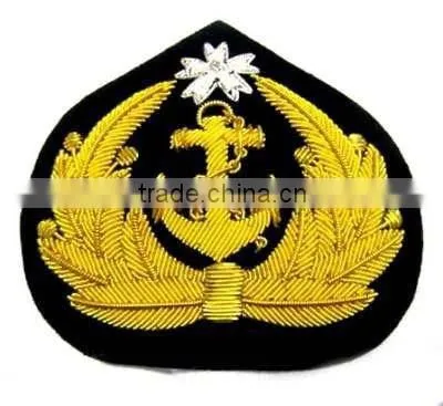 Hand Embroidered Bullion Wire Badges / Navy Badges