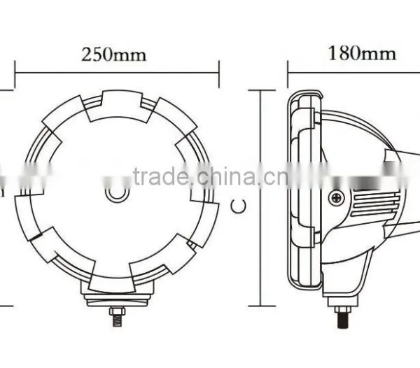 9inch HID Driving Light,hid off Road Light 35/55w/75w 9V-30V 4x4 Hid Driving Light photo-3
