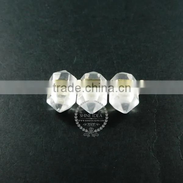 23*13mm Gold 925 Sterling Solid Silver Transparent Natural Crystal Quartz Pendant Charm DIY Jewelry Findings Supplies 1800144 photo-2
