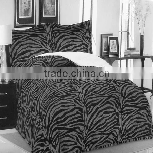 3pcs King Pink Zebra Soft Flannel With Sherpa Fleece Throw Blanket,borrego Blanket photo-2