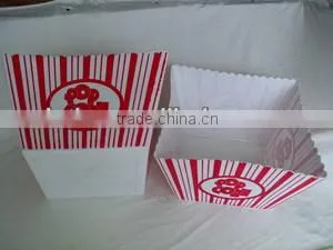 Disposable Square Plastic Popcorn Bowls photo-2