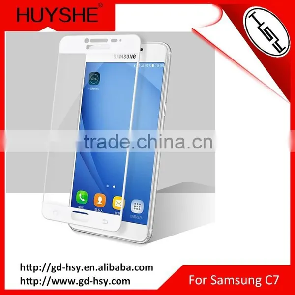 HUYSHE Anti-explosion Tempered 2.5D Full Cover Glass 0.3mm Screen Protector for Samsung Galaxy C7 photo-3