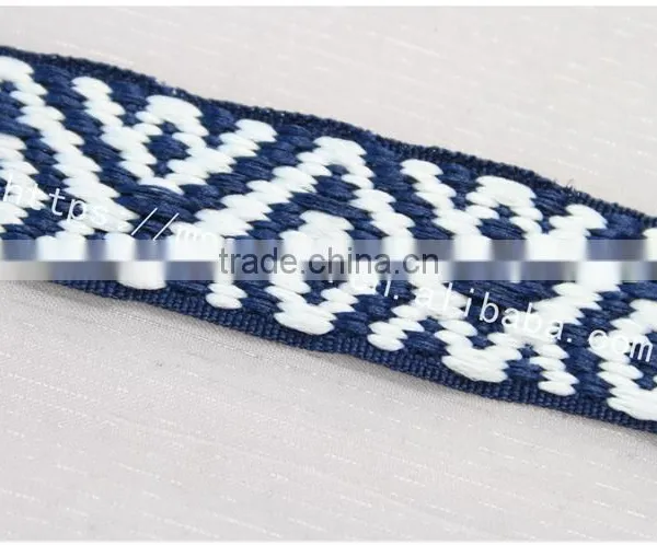 High Quality Polyester 20mm Ethnic Woven Yarn Dyed Webbing for Garment photo-2