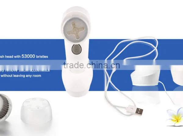 China OEM Electrical Sonic Vibrating Deep Cleaning Rapid Charging IPX7 Waterproof Face Brush photo-3