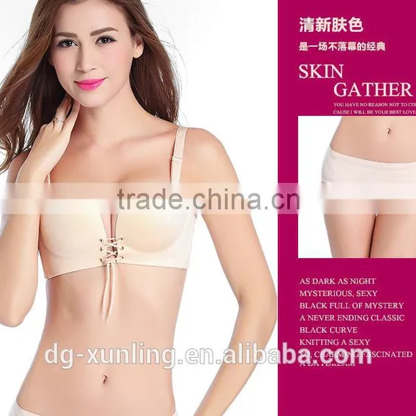 Push up Self-adhesive Cloth Silicone Bra Ladies Sexy Panty and Bra Sets photo-3