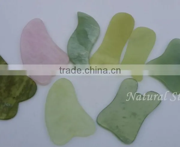Genuine Rose Quartz Stone Gua Sha Board Gua Sha Tool photo-3