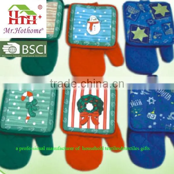 100% Cotton Machine Washable Heat Resistant Everyday Kitchen Basic Microwave Oven Mitt photo-6