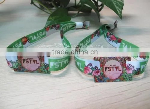 Anti-collision Reusable Woven RFID Shielding Fabric Wristband