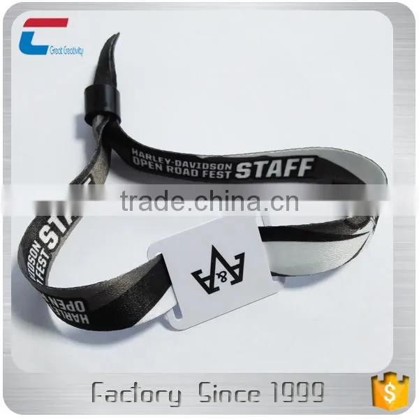 2017 HF 13.56mhz Fabric Woven Event Rfid Wristbands for Events photo-2