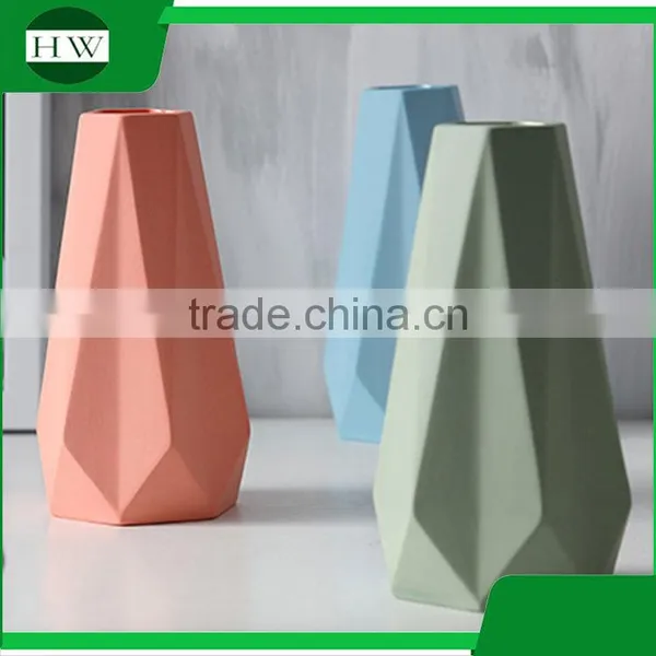 Modern Fancy Home Goods Decorative Cone Shape Mini Trumpet Fancy Stand Ceramic Decoration Vase photo-3