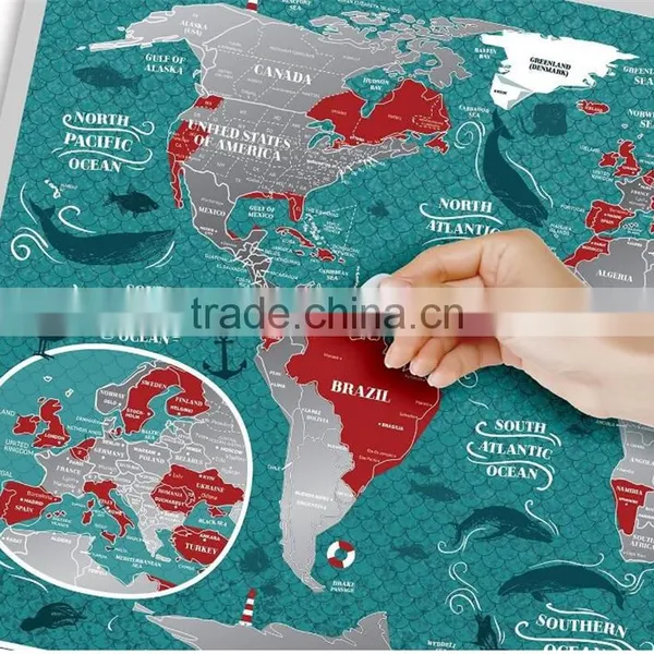 Scratch Places Off World Map Places I've Been Travel Map Great Scratchable Map Gift For Any Traveler photo-2