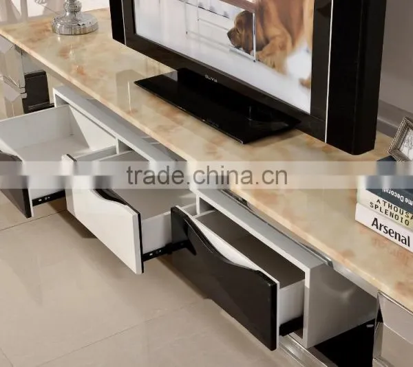 E377 Modern Design Home Furniture Living Room TV Stand With MDF Drawer photo-2