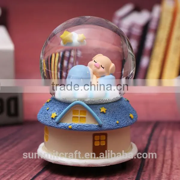 Resin Pig Snowflake Snow Globe Wholesale Birthday Gift for Kids photo-5
