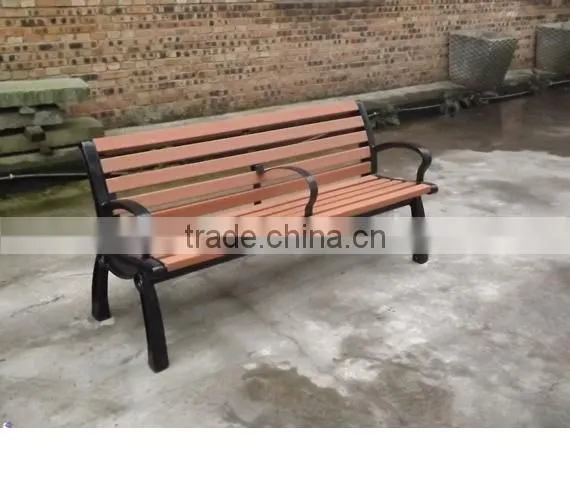 Wooden Cast Iron Park Bench photo-6
