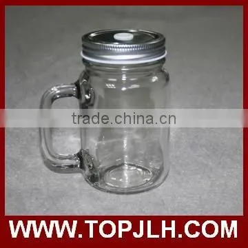 430 ml Creative Juice Drinking Mug Glass Mason Jar photo-5