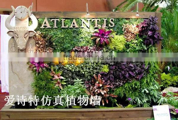 Decorative Home Decor Green Wall Cheapest (80X20cm)ornamental Plant Artificial Flower Wall photo-3