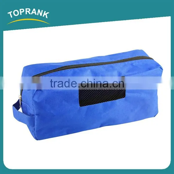 Toprank Custom Logo Printed 600D Polyester Shoe Storage Bag Foldable Travel Shoe Bag Organizer With Strap photo-2