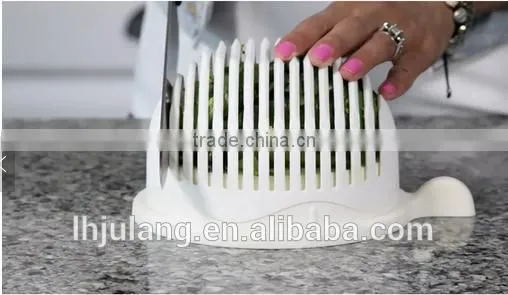 2017New Design Fruit Vegetable Plastic Salad Slicer Cutter Salad Maker Bowl /plastic Salad Cutter Bowl photo-4