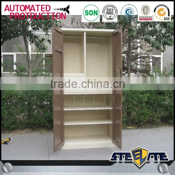 Simple Double Door Designs Steel Clothes Cupboard Design photo-4