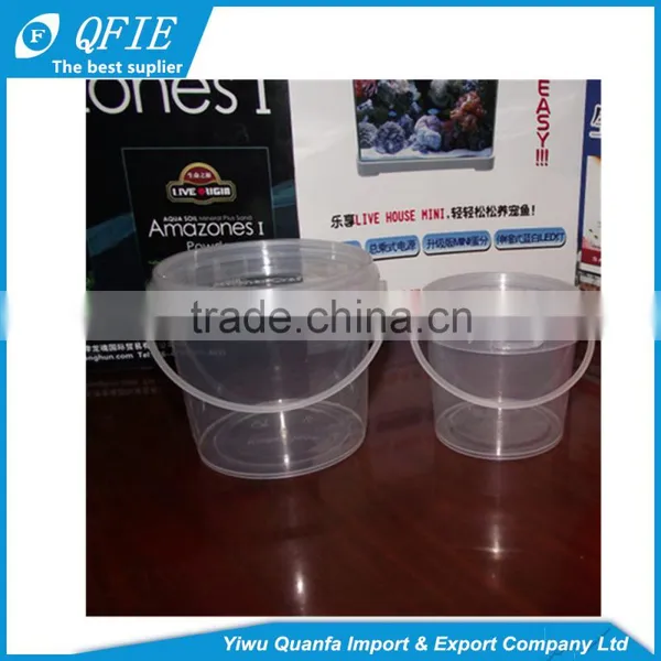 Wholesale Clear Food Grade PP 1 Litre Empty Plastic Screw Top Buckets With Handle photo-2