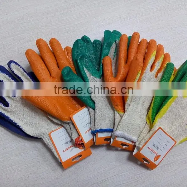 DDSAFETY Cotton Knitted Gloves With Latex Safety Gloves photo-3