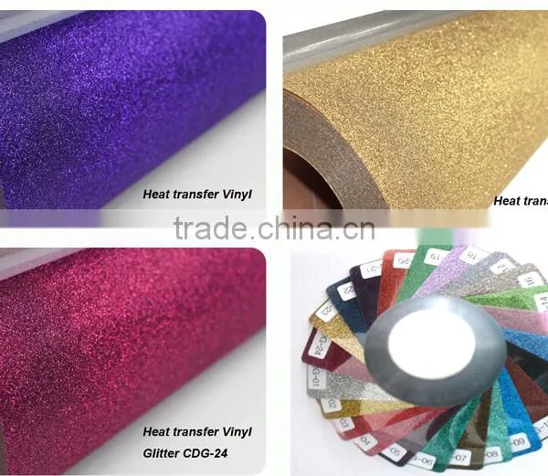 Glitter PU Textile Vinyl Heat Transfer Sheets photo-3