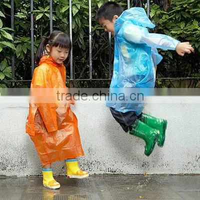 Colorful PE Raincoat Kids With Logo in the Kindergarten photo-3