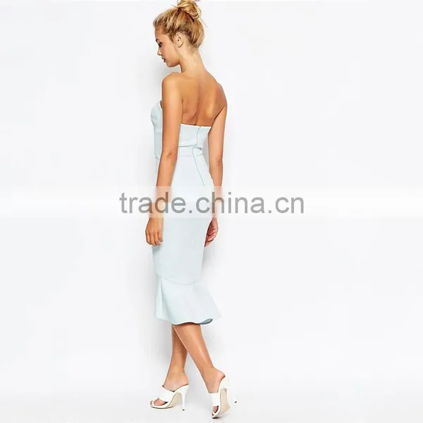 OEM Womens Evening Party Dress Strapless Formal Party Dress photo-3