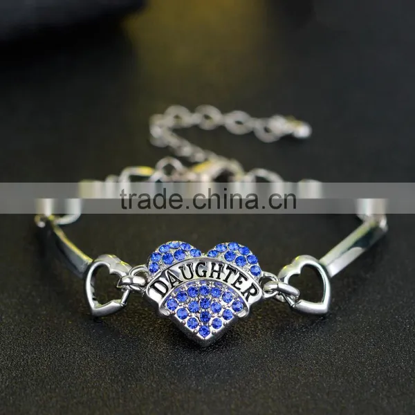 2016 Love Family Member Bracelet Zinc Alloy Heart Bracelet for Dear Aunt Bracelet Free Sample photo-6