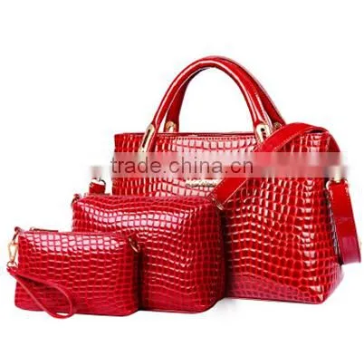 DY0067Z Europea Fashion Snakeskin Ladies pu Bag Set 3pcs Bag Set photo-2