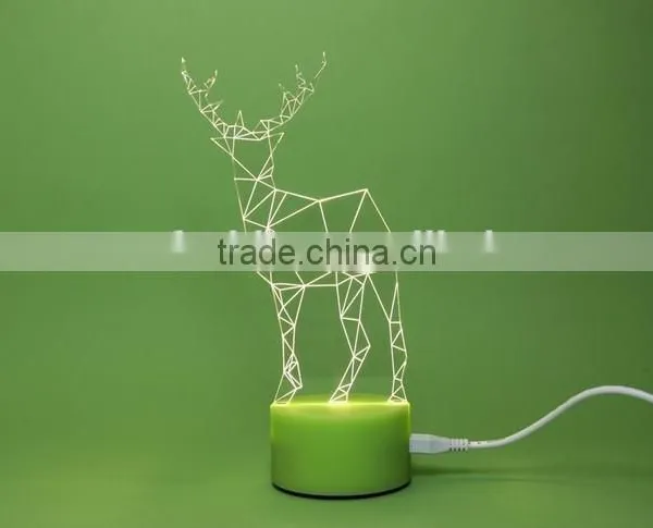 Fashion Glittering Christmas Deer LED Table Lamp photo-2