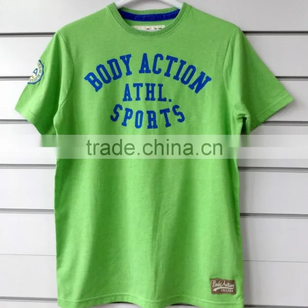 Flock Print T-shirt With Embroidery Patch