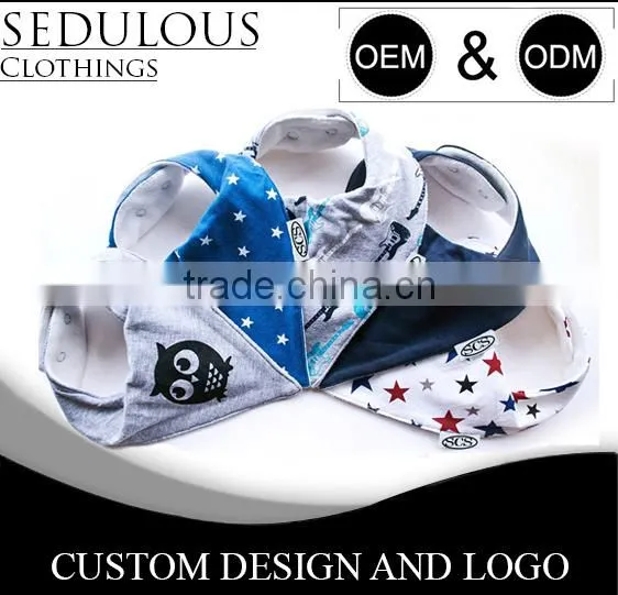 4 Piece Pack Unisex Organic Cotton Triangle Baby Bandana Drool Bibs photo-3