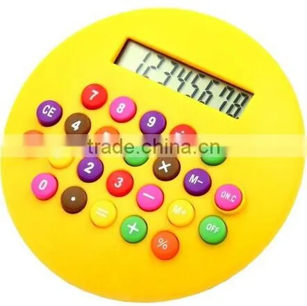 Mini Cute M&M Calculator Hamburge Round Cute Customized Logo Color Calculator photo-3
