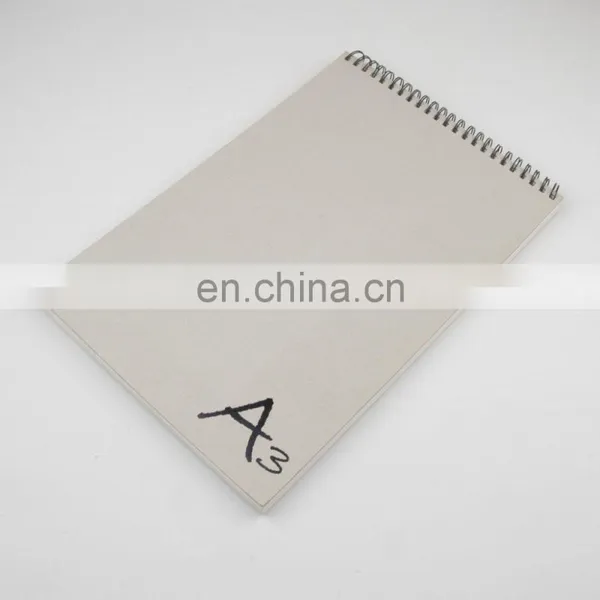 150gsm 60sheets Peforated Wire Bound Grey Hard Cover A3 Sketch Pad photo-3