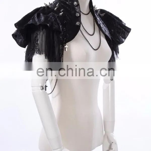Gothic Extravagant PU Leather Bolero Shrug Jacket photo-2