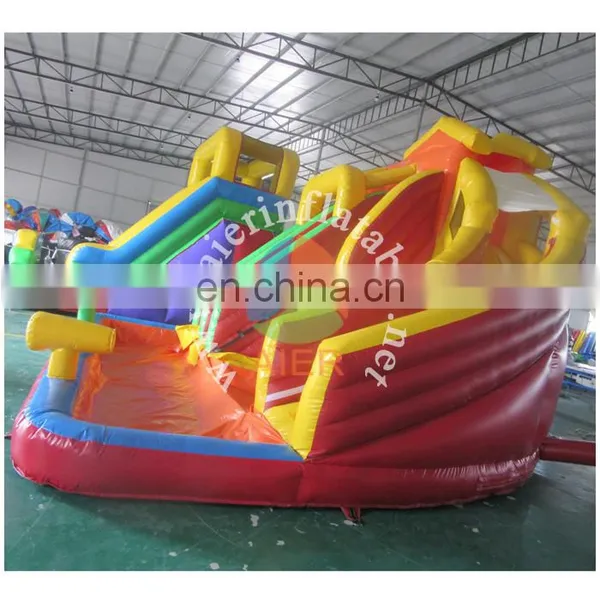 Aier Hot Sale Water Slide, Inflatable 3 Slide With Big Pool, Top Rent Inflatable Slide photo-3