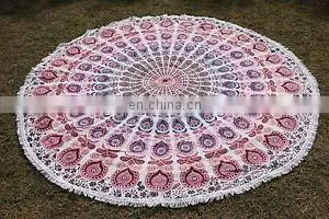Indian Round Mandala Wall Hanging Boho Beach Throw Yoga Mat Tapestry Towel