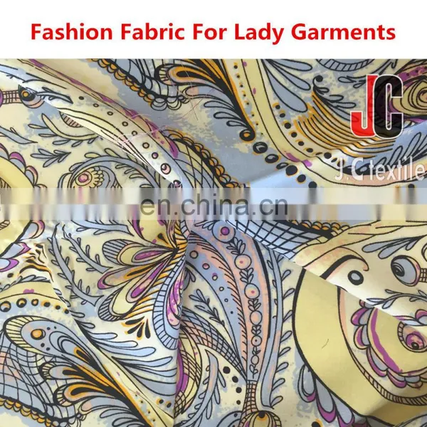 New Bright-coloured Design 100% Rayon Cloth Material Fabric Silk Soft Poplin Stamp Fabric photo-2