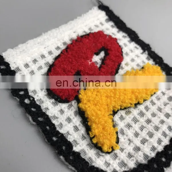 Custom Iron on Embroidered Letters Towel Chenille Patches photo-6