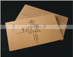 Embossed Recycled Kraft Paper Business Cards