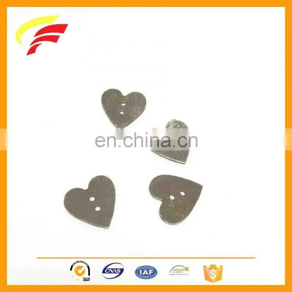 Customized Zinc Alloy Metal Two Holes Heart Shaped Button With Enamel Logo photo-5