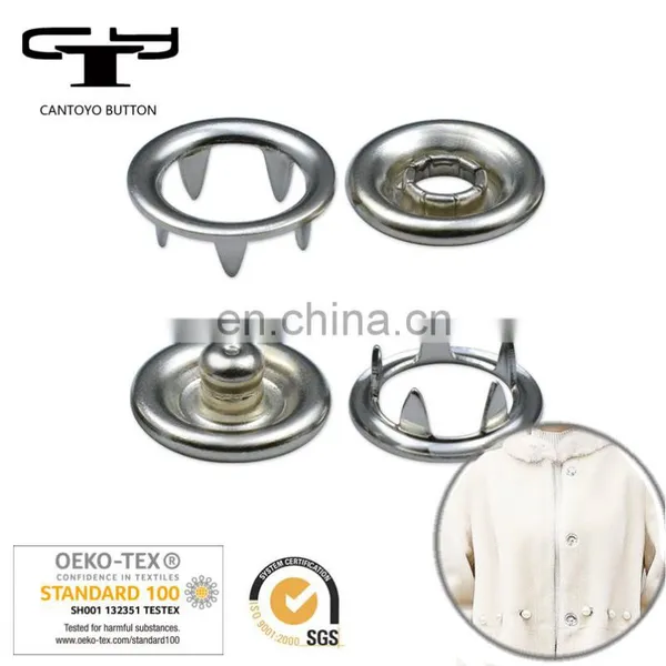 Four Parts Metal Prong Snap Button Custom for Garment in China