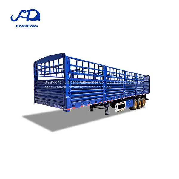 3/4 Axles 20/40 ft Bulk Cement Transport Truck Livesock Stake Fence Cargo Semi Trailer