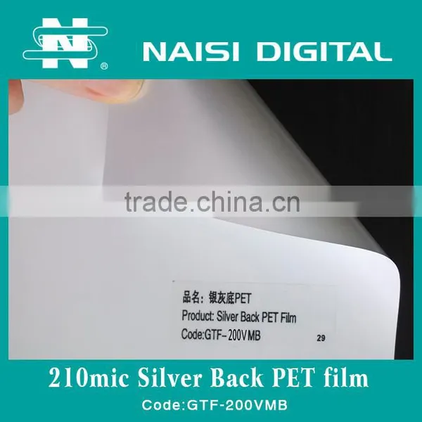 Roll up Media Silver Back PET Film 210mic