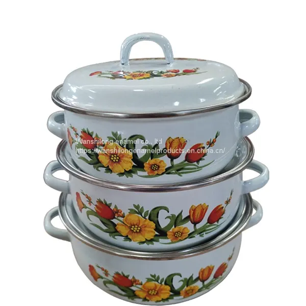 5pcs Vitreous Enamel Pot Enamel Tableware photo-4